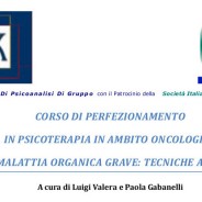 Corso di perfezionamento in psicoterapia in ambito oncologico e nella malattia organica grave: tecniche a confronto